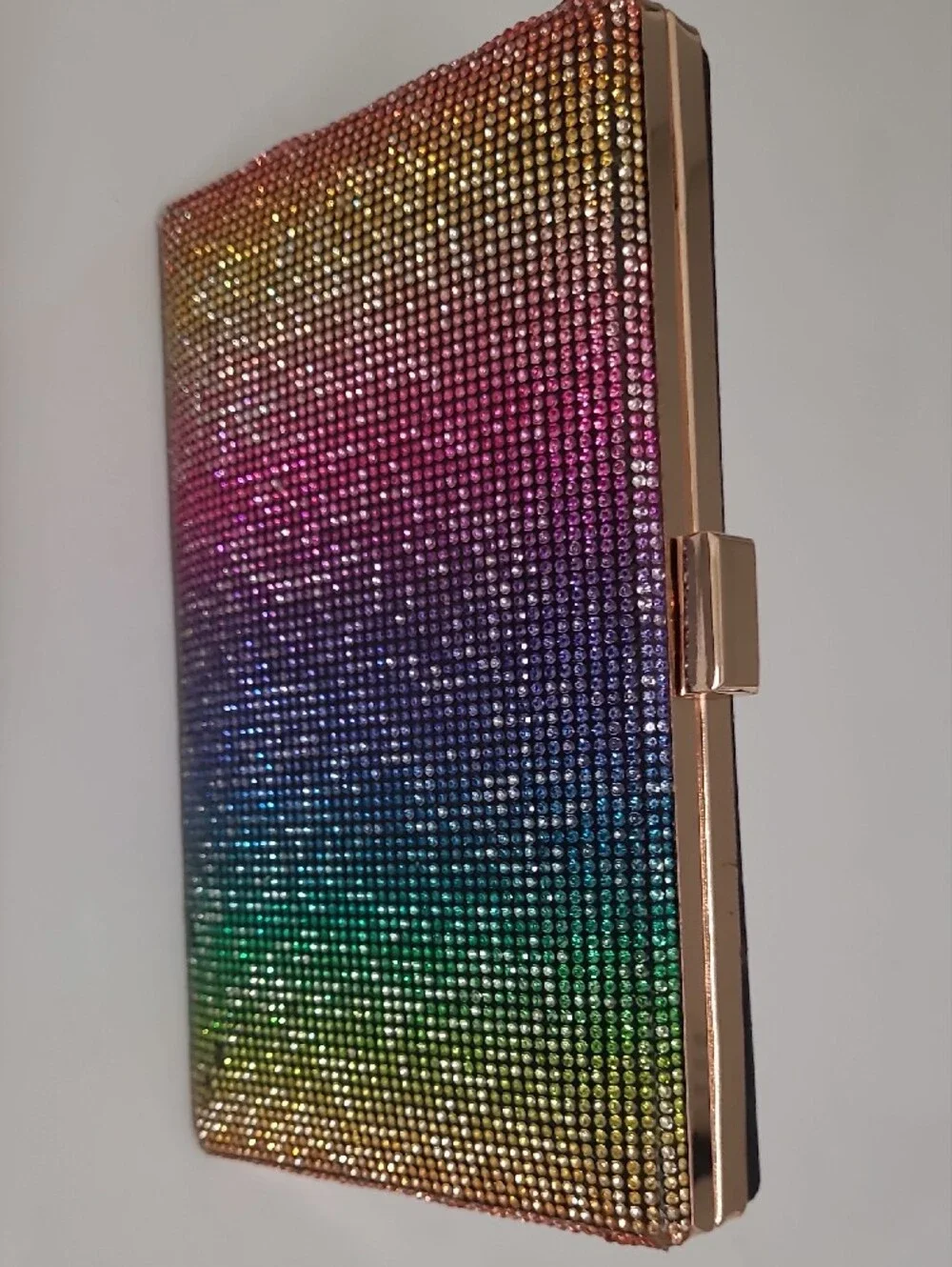 Vegan Rainbow Crystal Crossbody Bag